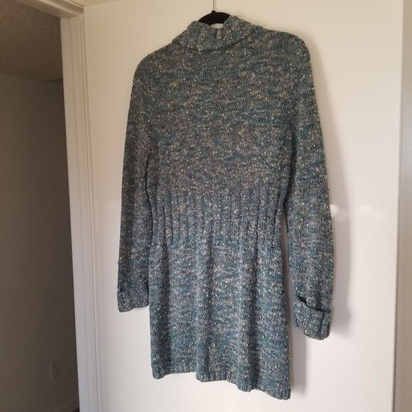 Sigrid Olsen Sport Speckled Knit Sweater + S + Blue / Green - Picture 9 of 10